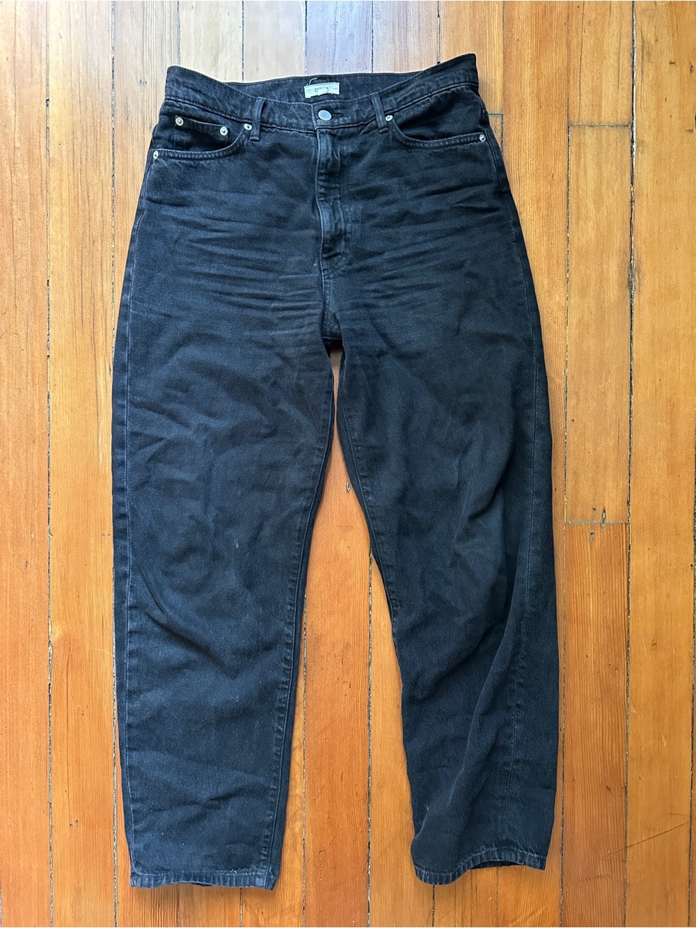 OZMA Black Relaxed High Rise Jeans